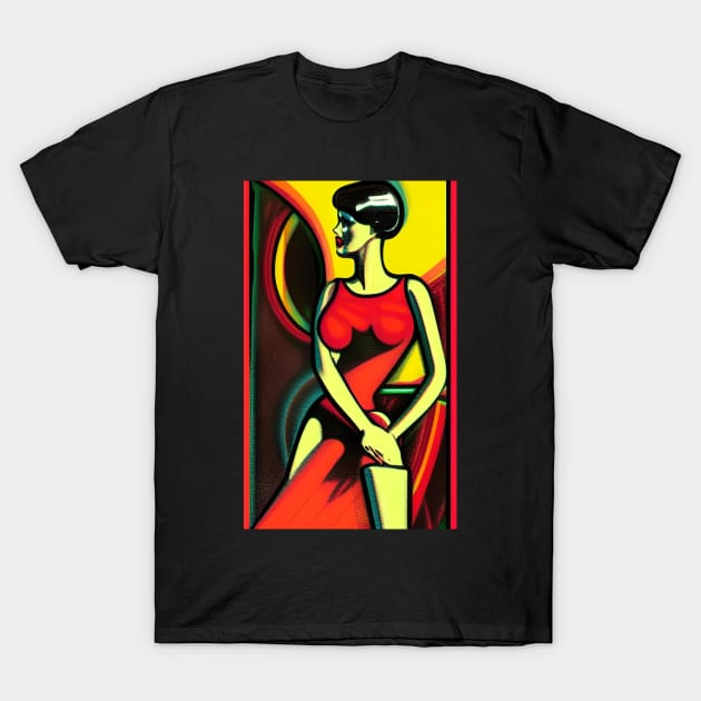 Red Dress T-Shirt by Psychedeers